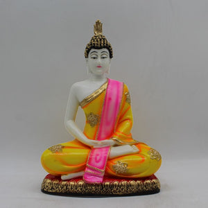 Buddha buddh buddha sitting medium Showpiece Multi color