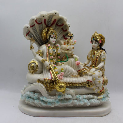 Lakshmi & vishnu, vishnu-laxmi Statue, vishnu laxmi idol White