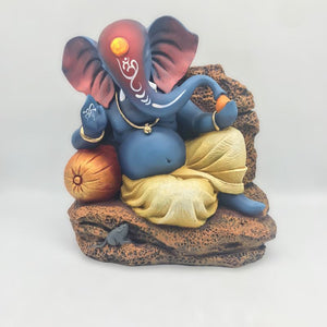 Ganesh Ganesha Ganpati Ganapati Hindu God Hindu God Ganesh fiber idol Multi Color