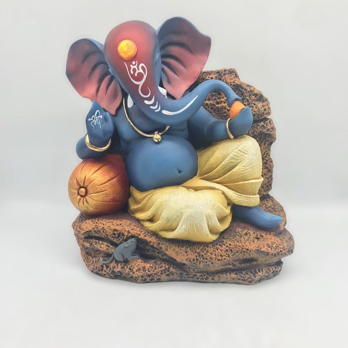 Ganesh Ganesha Ganpati Ganapati Hindu God Hindu God Ganesh fiber idol Multi Color