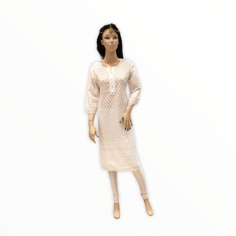 Women's Cotton Embroidered Kurta Kurti