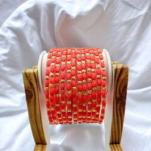 Load image into Gallery viewer, Indian Glass Bangles Set Dot Pattern Bollywood Style Wedding Favour Set Of 12