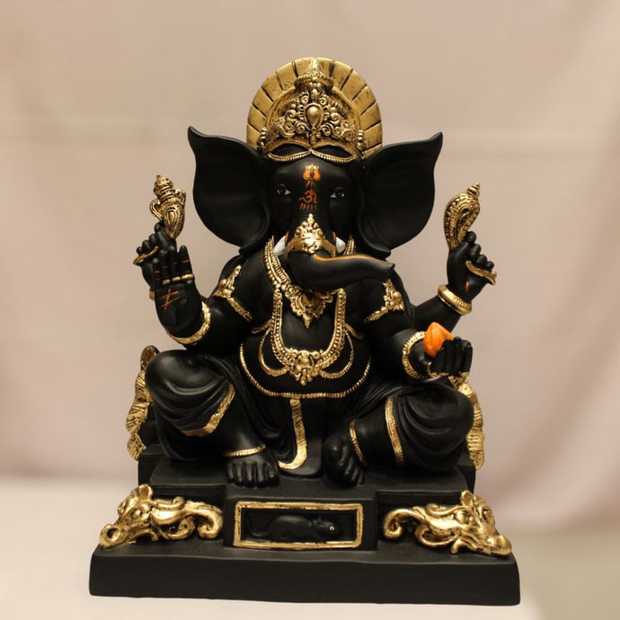 Lord Ganesha, Ganpati, Bal Ganesh, Ganesh statue idolBlack