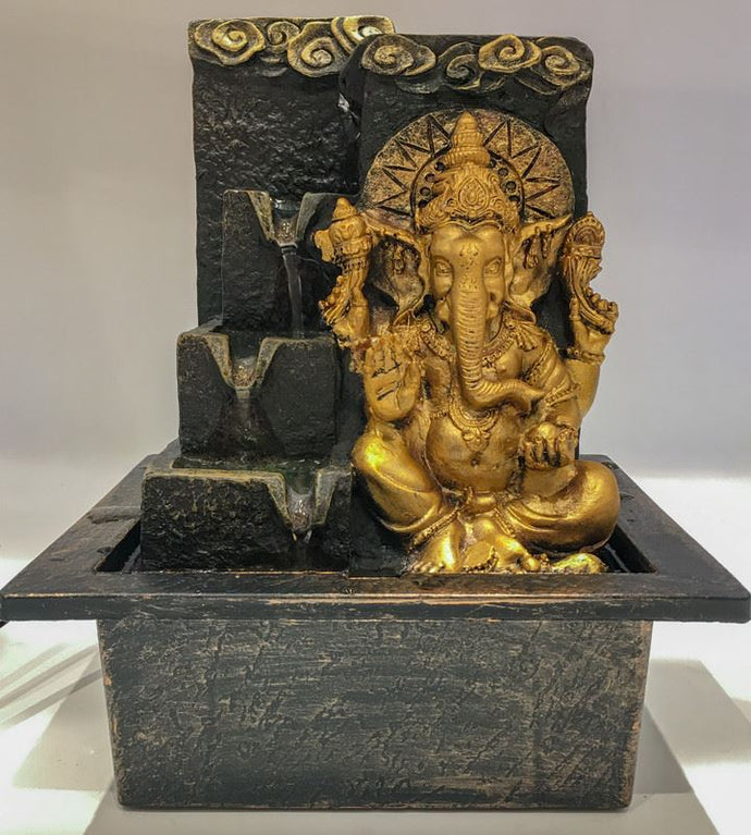 Ganesh Water Fountain Ganesha Zen Meditation Indoor Waterfall