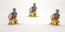 Load image into Gallery viewer, LORD  KRISHNA GOPAL BLUE &amp; YELLOW COLOR CAR DASH BOARD SMALL STATUE HINDU METAL