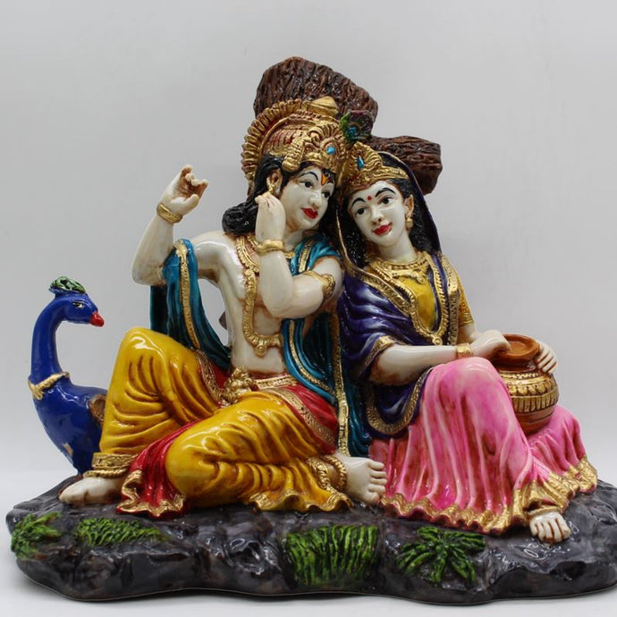 Indian Fiber Lord Radha Krishna Statue for Home & office decor, temple, diwali Pooja