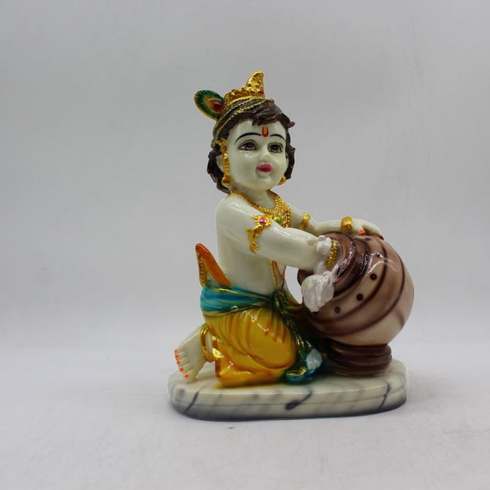 Lord Krishna , Kanha, bal gopal Statue for Home & office decor, temple, diwali Pooja White