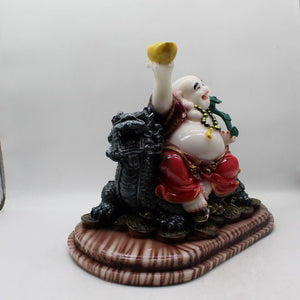 Lucky Laughing Buddha,statue,Happy sitting,luckey man,Happy man Multi color