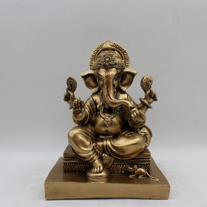 Ganesh Ganesha Ganpati Ganapati Hindu God Hindu God Ganesh fiber idolGold