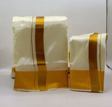 Load image into Gallery viewer, South Indian style Vesthi ,Silk Dhoti ,Angavastram