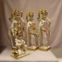 Load image into Gallery viewer, Ram Darbar, Ram Family, Ram,Sita,Laxman,Lakshman,Hanuman idol, statueWhite