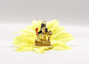 LORD SHANKAR GOLD COLOR SHANKAR CAR DASH BOARD SMALL STATUE HINDU METAL