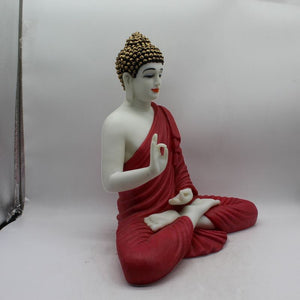 Buddha Sitting Medium,showpiece Decorative Statue Figurine God GiftWhite