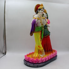 Load image into Gallery viewer, Indian Fiber Lord Radha Krishna Statue for Home &amp; office decor, temple, diwali Pooja