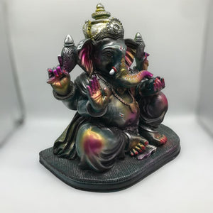 Ganesh Ganesha Ganpati Ganapati Hindu God Hindu God Ganesh fiber idol Multi Color