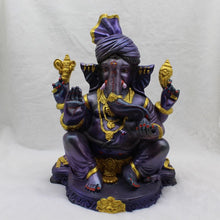 Load image into Gallery viewer, Ganesh Ganesha Ganpati Ganapati Hindu God Hindu God Ganesh fiber idol Purple