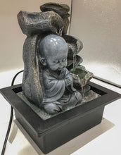Load image into Gallery viewer, BuddhaWater Fountain  Grey Buddha with LED Light Indoor Water Fountain