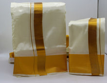 Load image into Gallery viewer, South Indian style Vesthi ,Silk Dhoti ,Angavastram