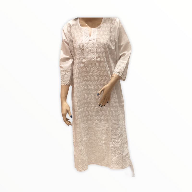 Women's Cotton Embroidered Kurta Kurti