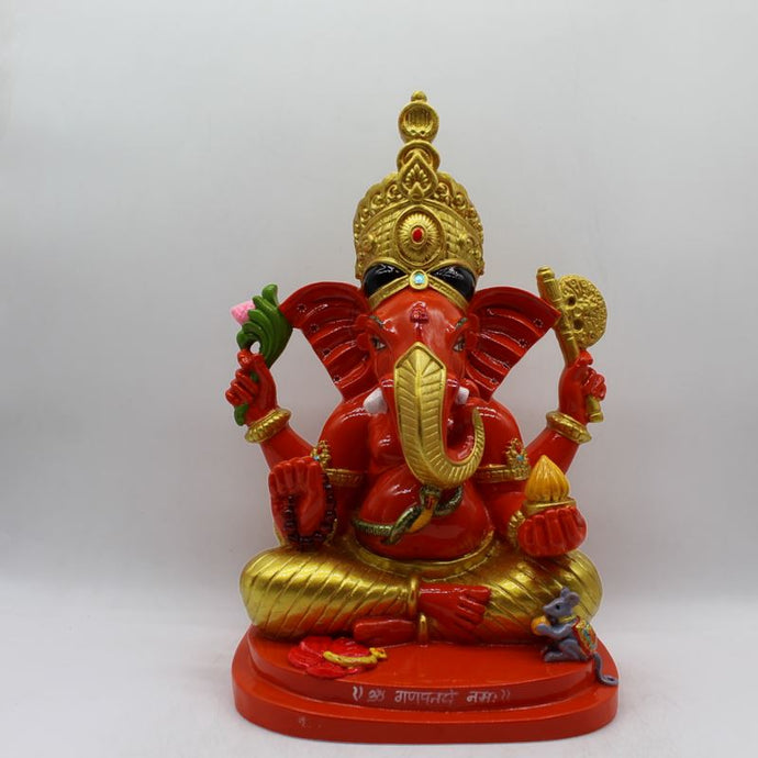 Lord Ganesh,Fancy Ganesha,Ganpati,Bal Ganesh,Ganesha,Ganesha Statue Orange