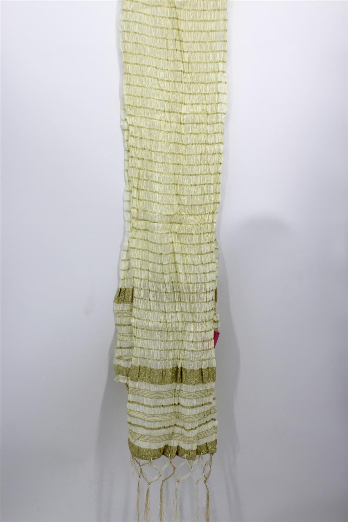 Men's Silk Crush Dupatta - Stole Chunni For Sherwani - Non Stretch size 26 x 250 cm - Stretched size 44 x 250 cm